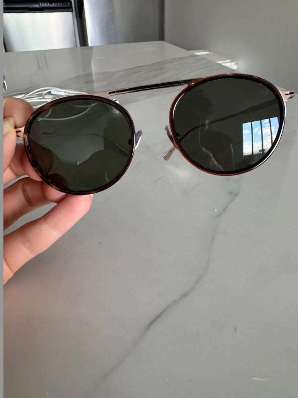 John Varvatos Brown Tortoise Sunglasses V528